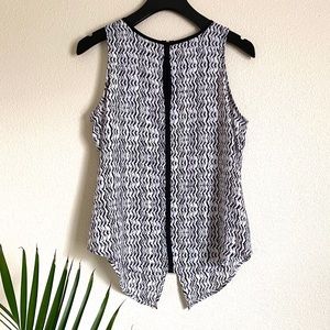 Modern sleeveless blouse